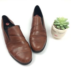 RIEKER Antistress Brown Leather Loafers Sz 7.5